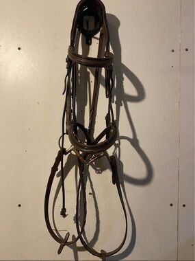 Leather Horse Bridle in Brown - HDR WB